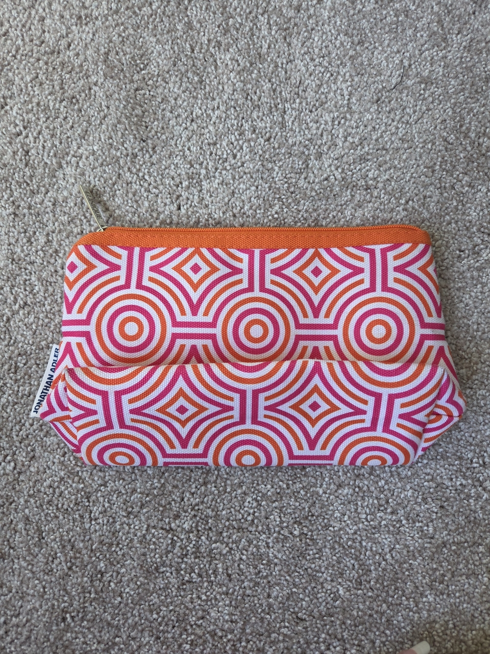 Clinique Jonathan Adler Pink and Orange Cosmetic Pouch